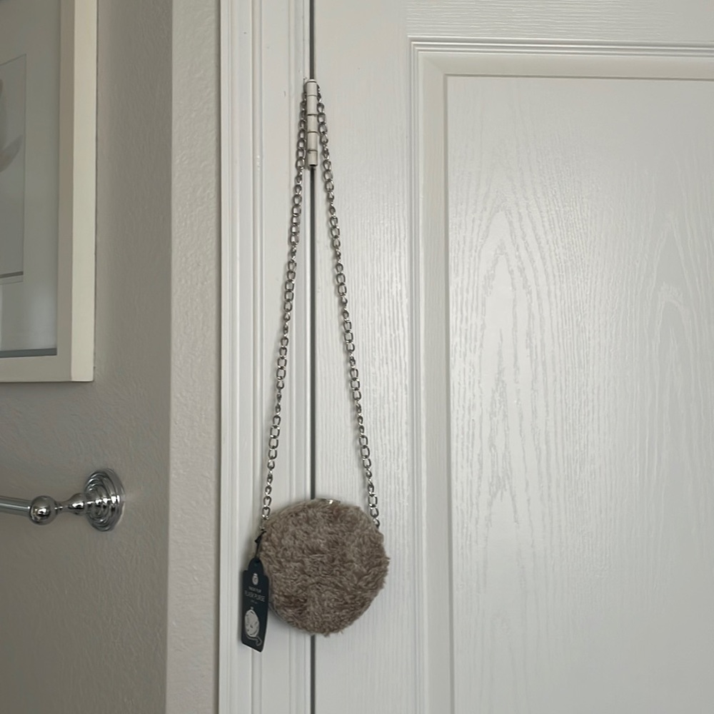 Faux fur flask purse